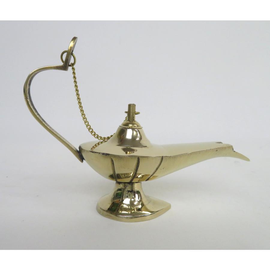 ブラス製 アラジンランプ ジーニーランプ 全長14.2cm : B&E ZIPANG