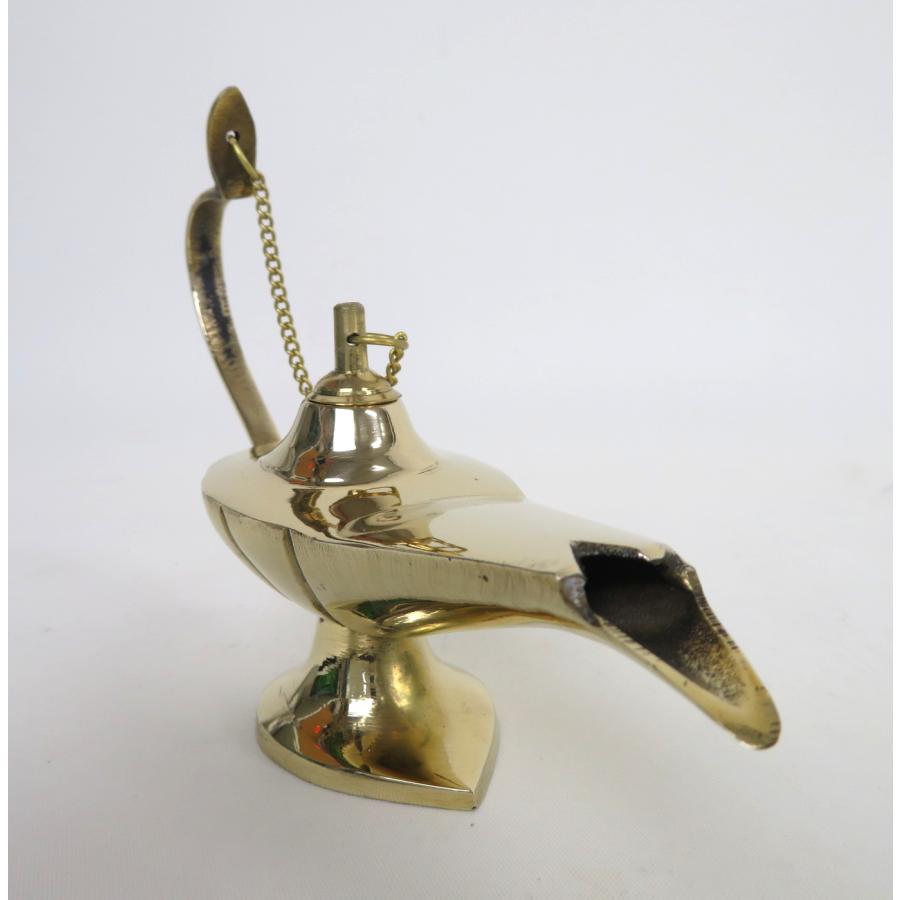 ブラス製 アラジンランプ ジーニーランプ 全長14.2cm : B&E ZIPANG