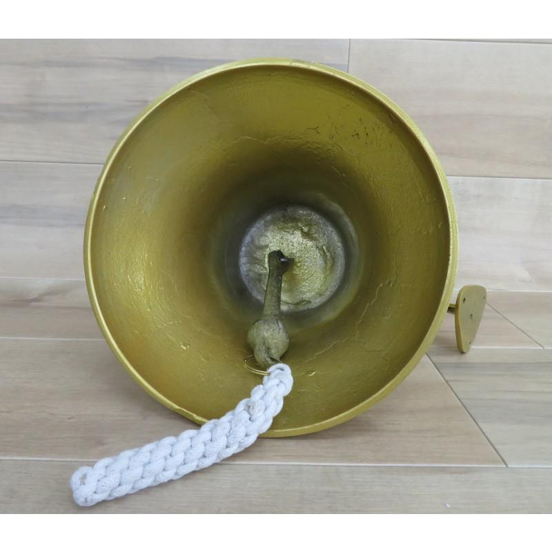 キャストアルミニウム製 直径23cm ダメージ仕上げ 取り付けネジ付き シップベル 楽器 鐘 吹奏楽 演奏 打楽器 パーカッション 呼び鈴_2