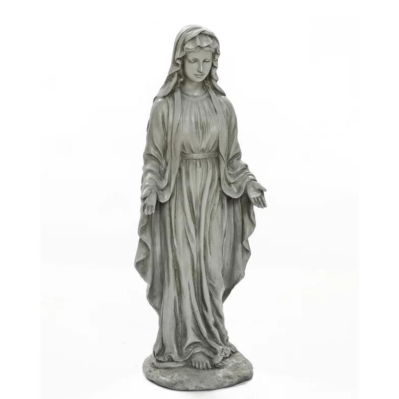 祝福された 聖母マリア 対候性マグネシウム素材 ガーデンスタチュー