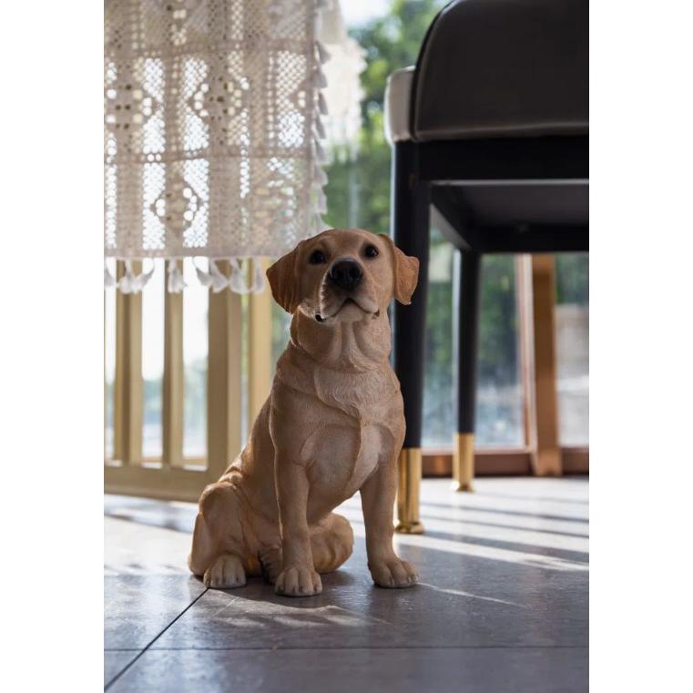 ポリレジン製 ガーデン彫像 動物 犬 座っているラブラドールSitting