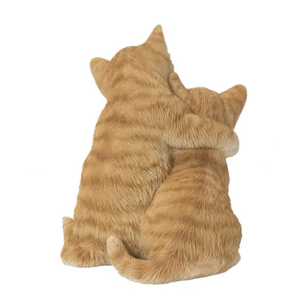 寄り抱き合う子猫の像 カップルキャット 置物 ガーデニング 庭 ねこ 猫