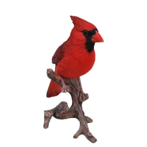 ポリレジン製ガーデン彫像 枝に止まっているショウジョウコウカン