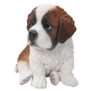 アウトレット セントバーナード 子犬 オブジェ ガーデンオーナメント