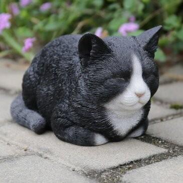 樹脂製 ガーデン彫像 動物 ネコ 眠っている黒白の猫の像 置物 ガーデニング 庭 ねこ Wf Hiln1275 B E Zipang 通販 Yahoo ショッピング
