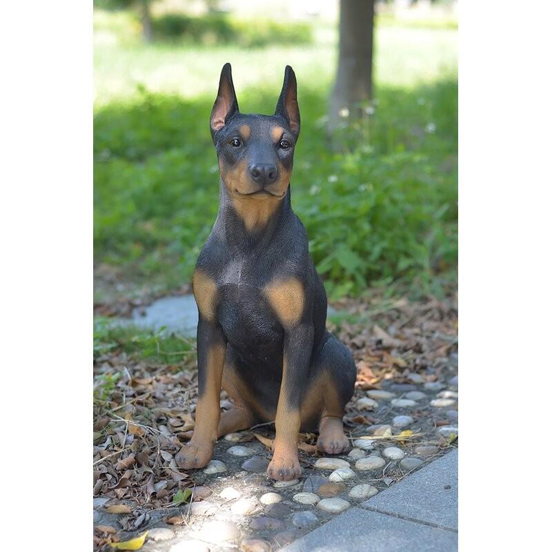 置物 彫像 動物 座っている ドーベルマン 成犬の像 ガーデニング 置物 彫像 動物 座っている ドーベルマン 成犬の像 ガーデニング