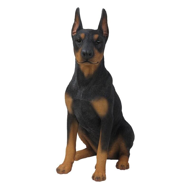 置物 彫像 動物 座っている ドーベルマン 成犬の像 ガーデニング 置物 彫像 動物 座っている ドーベルマン 成犬の像 ガーデニング