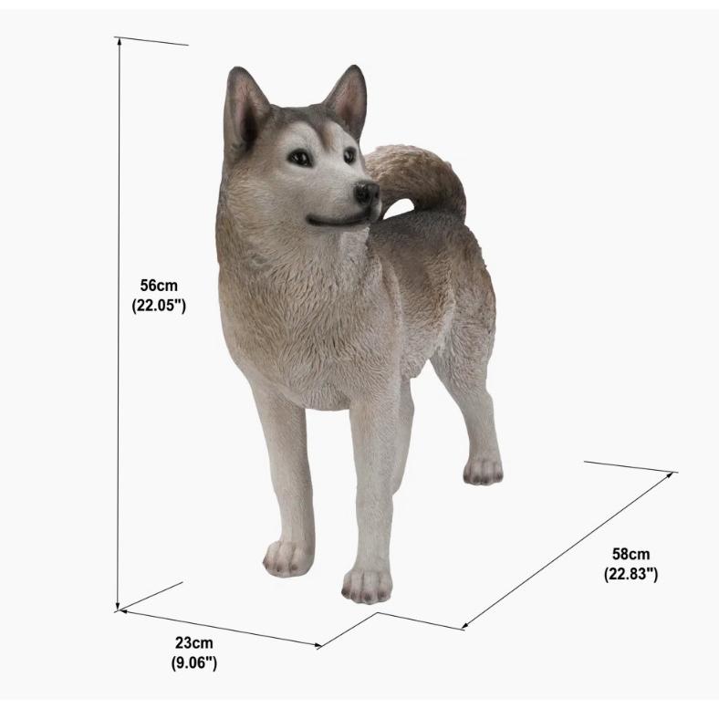 置物 彫像シベリアンハスキー犬Siberian Husky : B&E ZIPANG - 通販
