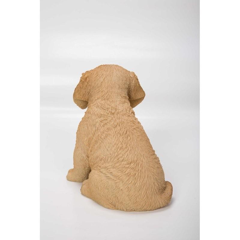 置物 彫像 座っている ゴールデンレトリバー の子犬の像 ガーデニング 庭 Dog Golden retriever ornament statue｜bezipang｜03