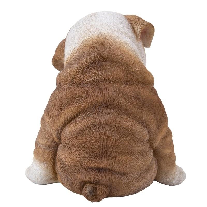 置物 彫像 座って眠そうな ブルドッグ の子犬像 犬 ガーデニング 置物 彫像 座って眠そうな ブルドッグ の子犬像 犬 ガーデニング