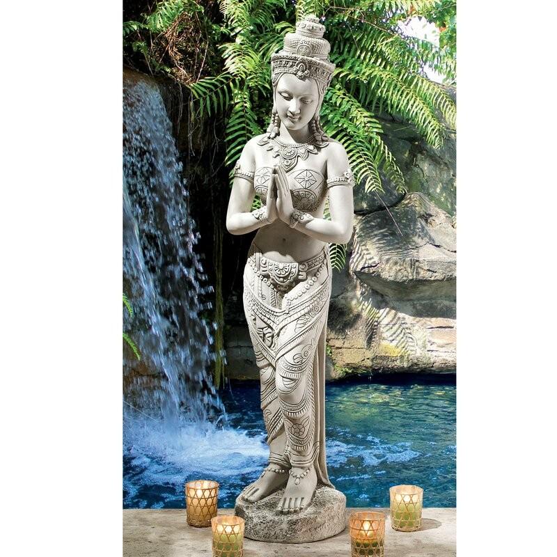 ポリレジン製 ガーデン彫像 タイの神話の天使の像 置物 ガーデニング 庭｜bezipang