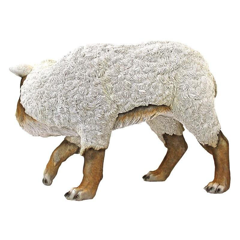 樹脂製 ガーデン彫像 動物 狼 羊の皮を被ってカモフラージュしているオオカミの像 置物 ガーデニング 庭 おおかみ Wf Txg7870 B E Zipang 通販 Yahoo ショッピング