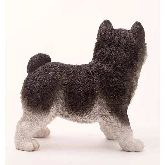 置物 彫像 シベリアンハスキーの子犬 2体セット 犬 子犬 いぬ イヌ ガーデン 庭 オブジェ ガーデニング オブジェ 雑貨 インテリア Siberian Husky_1