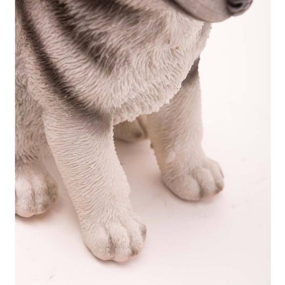 置物 彫像 シベリアンハスキーの子犬 2体セット 犬 子犬 いぬ イヌ ガーデン 庭 オブジェ ガーデニング オブジェ 雑貨 インテリア Siberian Husky_6