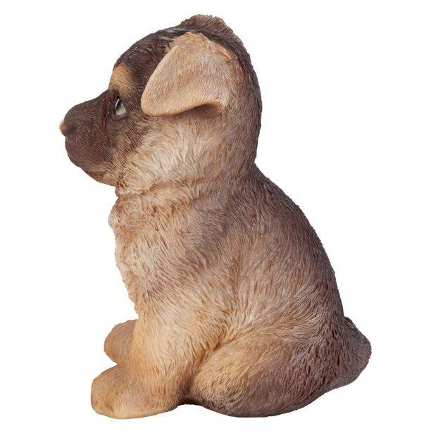 サンディキャスト J301 ジャーマンシェパード 子犬 置物 陶器製 ガーデン彫像 ジャーマンシェパード 子犬像 パピー 置物 ガーデニング