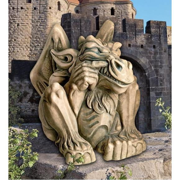 置物 彫像 愚か者の饗宴 ガーゴイルの像 ガーデニング 庭 Feast on