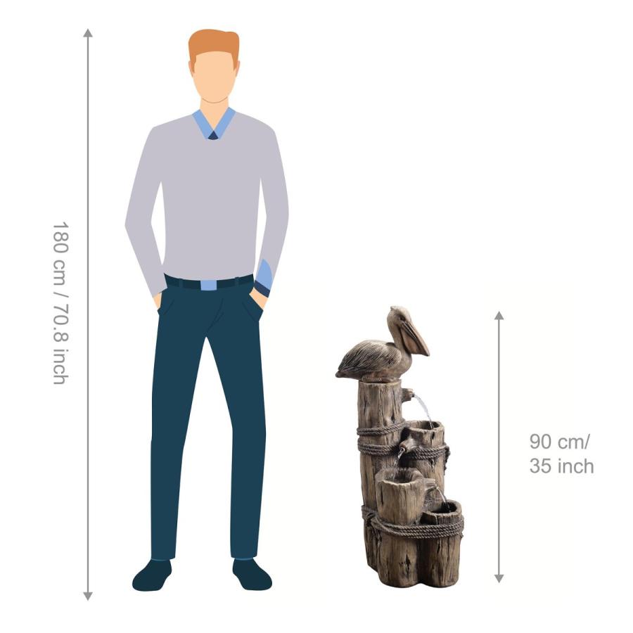 ガーデンオーナメントアンティーク噴水ペリカン