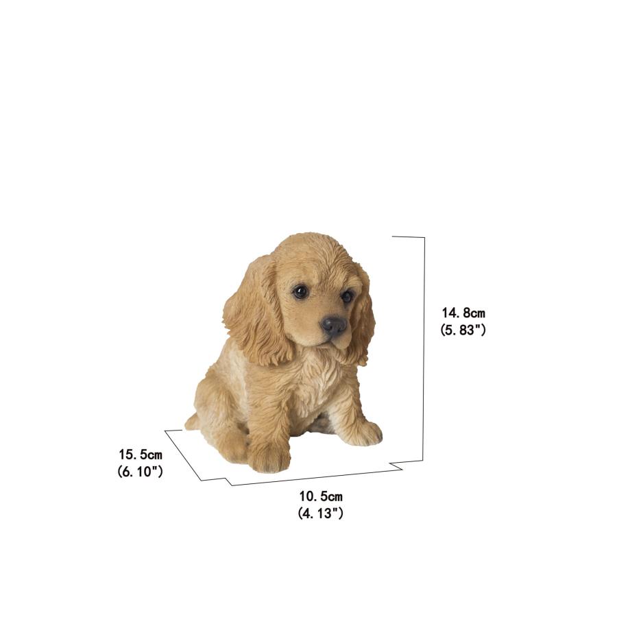 置物 彫像 座っている コッカースパニエル の子犬の像 犬 動物 置物 彫像 座っている コッカースパニエル の子犬の像 犬 動物