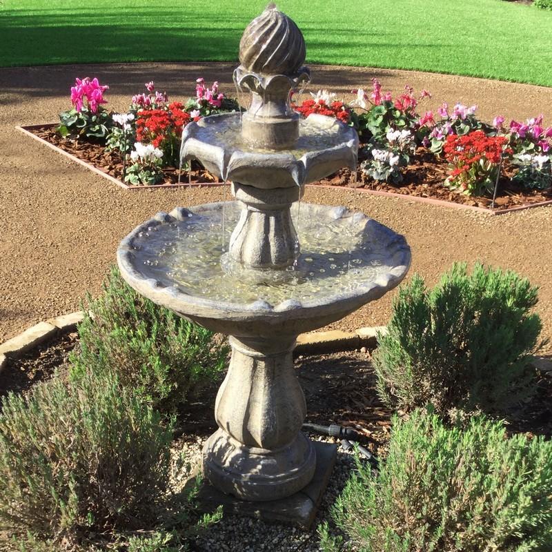 樹脂製 2層タワー型噴水 高さ87cm ソーラー電池式 デザイナー ファウンテン ガーデン ガーデニング 庭 おしゃれ 置型 オブジェ 水音 玄関 Wm B E Zipang 通販 Yahoo ショッピング