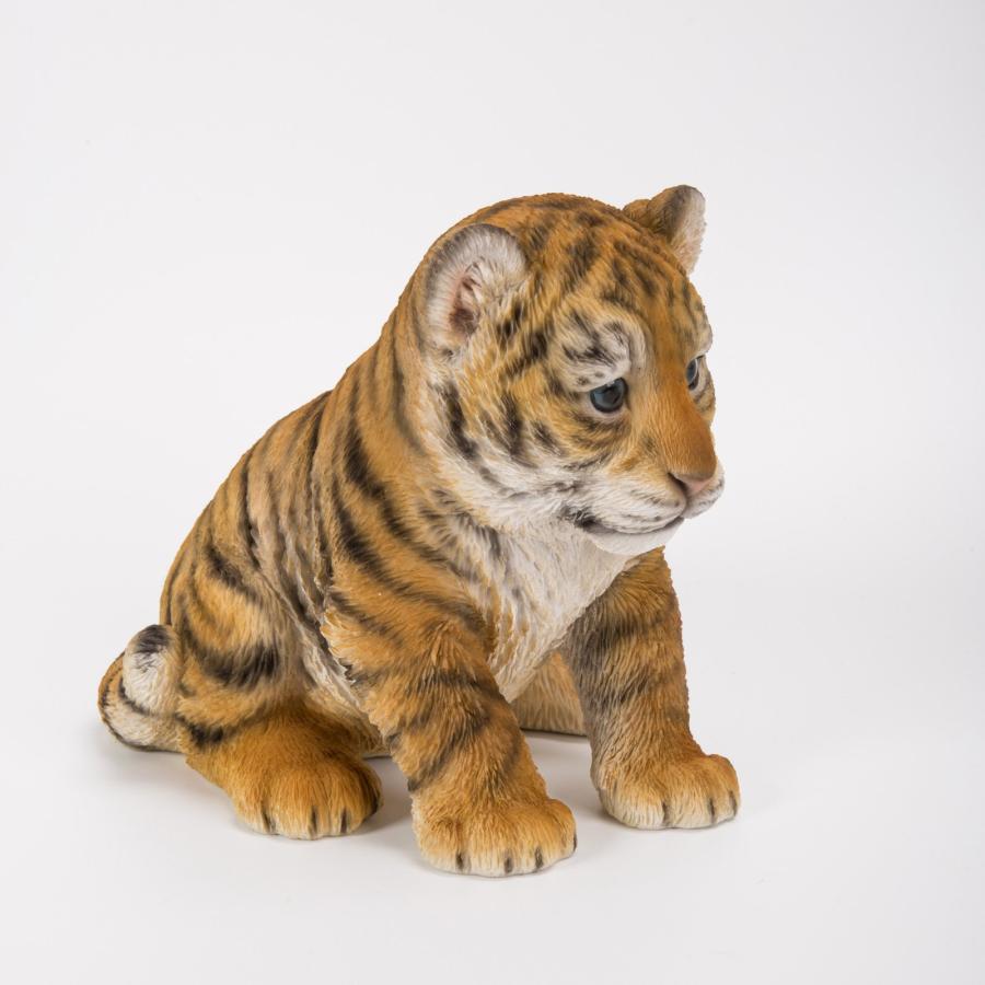 座っている トラ の赤ちゃん ガーデン彫像 動物 置物 ガーデニング 庭