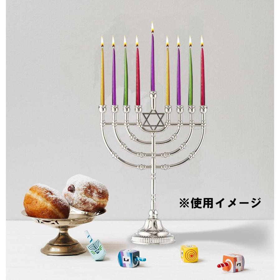 メノーラー 9枝燭台 ハヌッキーヤー シルバーメッキ 燭台 儀式