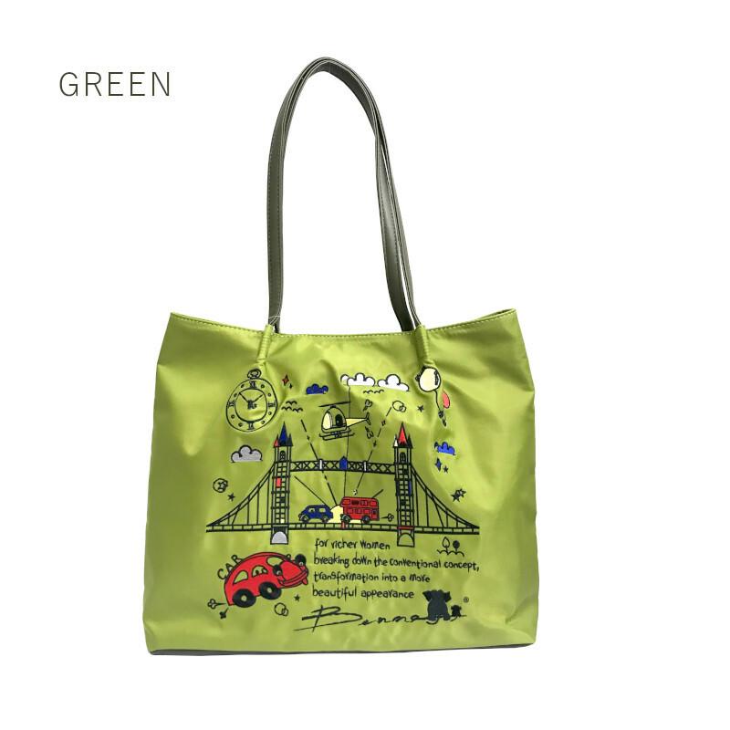 （送料無料）オリジナル刺繍アートバッグ F23408 トート 軽量 A4 ものがたり ぞう レディース 手提げ 買い物 旅行 おでかけ 通勤 通学 ナイロン |  | 02