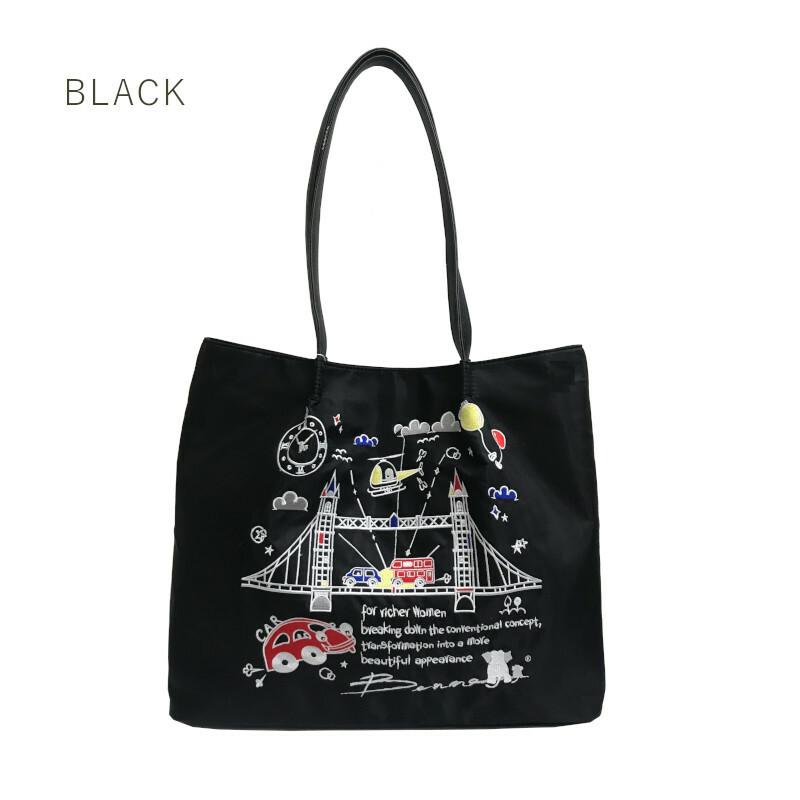 （送料無料）オリジナル刺繍アートバッグ F23408 トート 軽量 A4 ものがたり ぞう レディース 手提げ 買い物 旅行 おでかけ 通勤 通学 ナイロン |  | 03