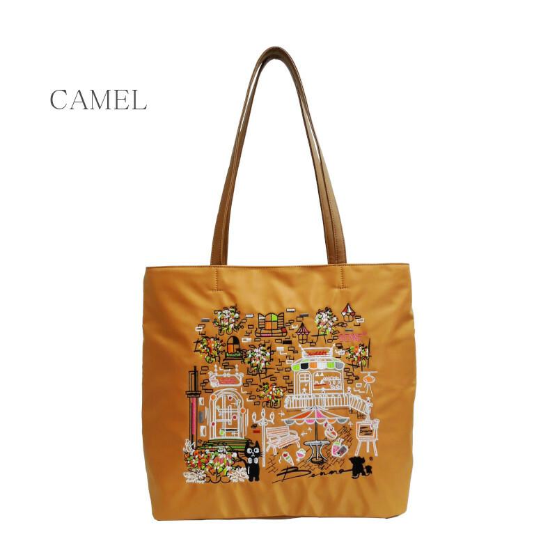 （送料無料）オリジナル刺繍アートバッグ F24708 トート 軽量 A4 ものがたり ぞう ねこ レディース 手提げ 買い物 旅行 おでかけ 通勤 通学 ナイロン |  | 02