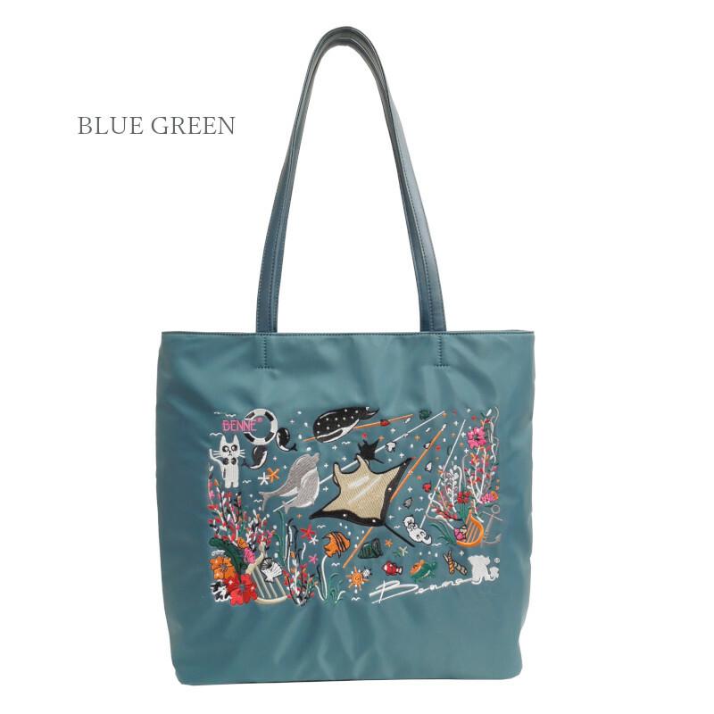 （送料無料）オリジナル刺繍アートバッグ F24709 トート 軽量 A4 ものがたり ぞう ねこ レディース 手提げ 買い物 旅行 おでかけ 通勤 通学 ナイロン |  | 02