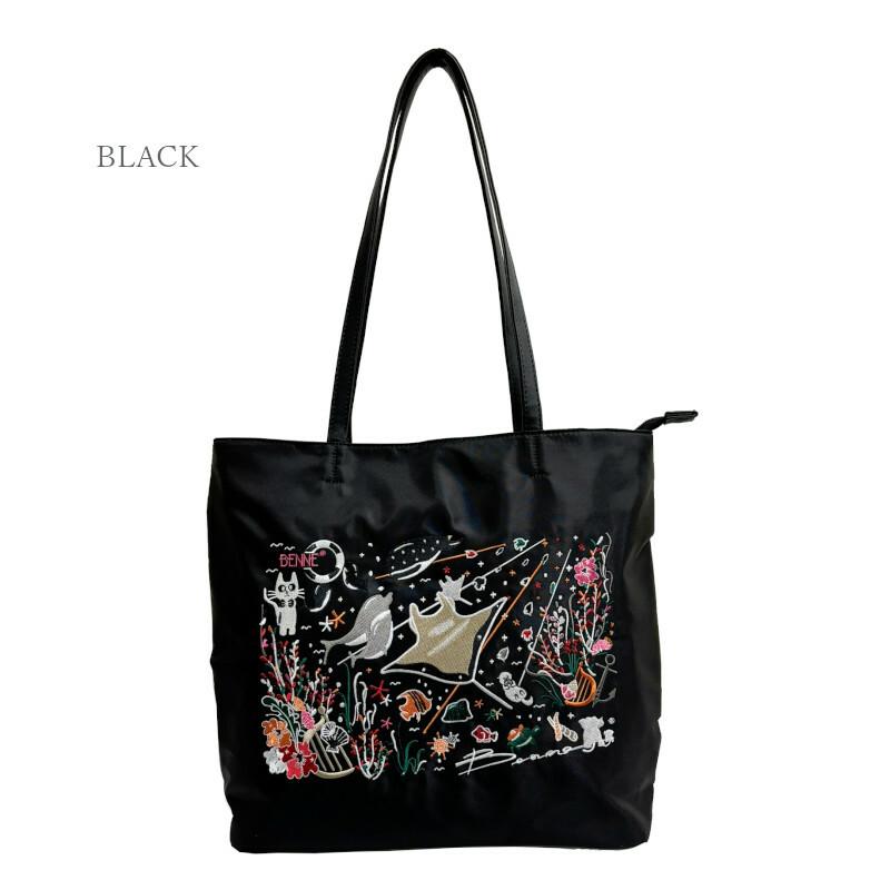 （送料無料）オリジナル刺繍アートバッグ F24709 トート 軽量 A4 ものがたり ぞう ねこ レディース 手提げ 買い物 旅行 おでかけ 通勤 通学 ナイロン |  | 03