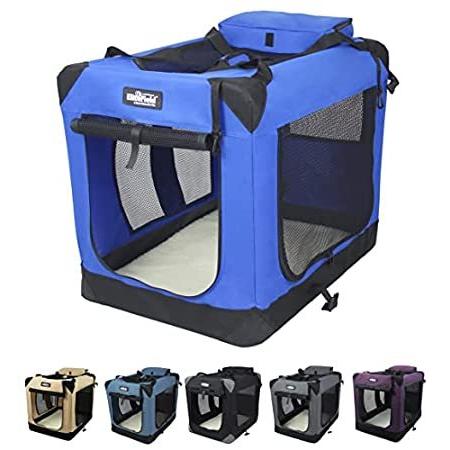 Elitefield 3 Door 犬用品 3 Door Folding Soft Dog Home Crate Indoor Outdoor Pet