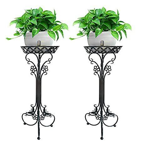 純正割 Sungmor軽量メタルフラワーポットスタンド 2パック29 7インチ高さの植物スタンド 防錆鉢植えホルダー 屋内と屋外のエレガントなコーナー装飾ディ 鉢 プランター B0733hxw64 海外お取り寄せエムエムのsungmor軽量メタルフラワーポットスタンド 2パック29 7インチ
