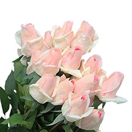 Cn Knight 人造 花 人造 フラワー結婚式 バラの花 芽 葉付 植木鉢 ゲル コート コート シルク 家 ブーケ フラワー結婚式 オフィス ブライダル 花嫁介添人 飾り付け 海外お取り寄せエムエム B07m9ljm9k 販売カスタムオーダーの