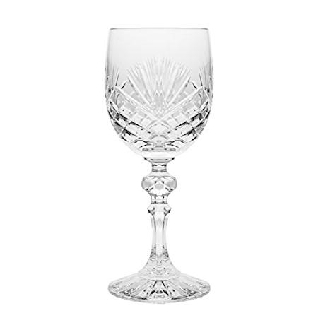 【驚きの値段】 クリスタル - ワインゴブレット Barski - ヨ - 6オンス - 美しいハンドカット - 赤または白のワイングラス - 6個セット - グラス アルコールグラス