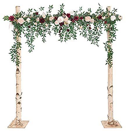 Ling S Moment 6 5フィート ウェディング背景花ガーランド 吊り下げ式バイン付き ウェディングアーチフラワー セレモニー アーバー レセ Fcbdsuhrcp 花 ガーデニング Kccc Uk