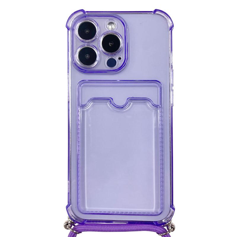 【送料無料】iPhone13Pro 用　首掛けストラップ クリアカラーケース カードケース | iPhone 13 Pro | 02