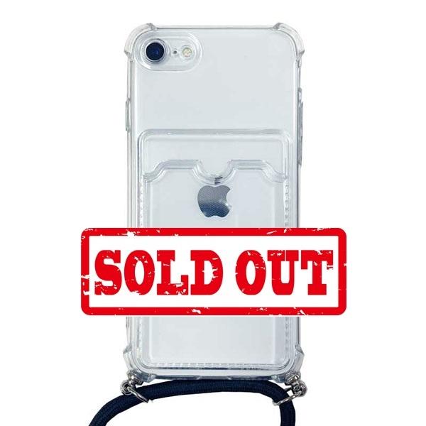 【送料無料】iPhoneSE3 iPhoneSE2 iPhone8 iPhone7 iPhone6 用　首掛けストラップ クリアカラーケース カードケース | iPhone SE（第3世代） | 01