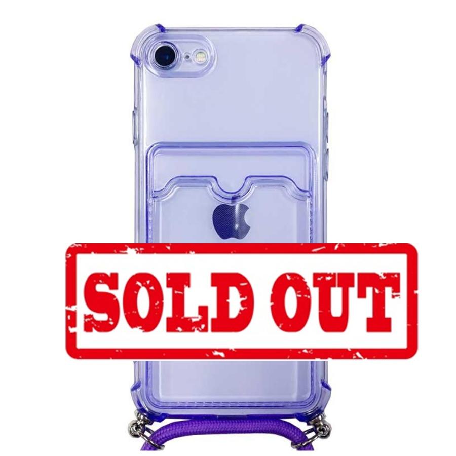 【送料無料】iPhoneSE3 iPhoneSE2 iPhone8 iPhone7 iPhone6 用　首掛けストラップ クリアカラーケース カードケース | iPhone SE（第3世代） | 02