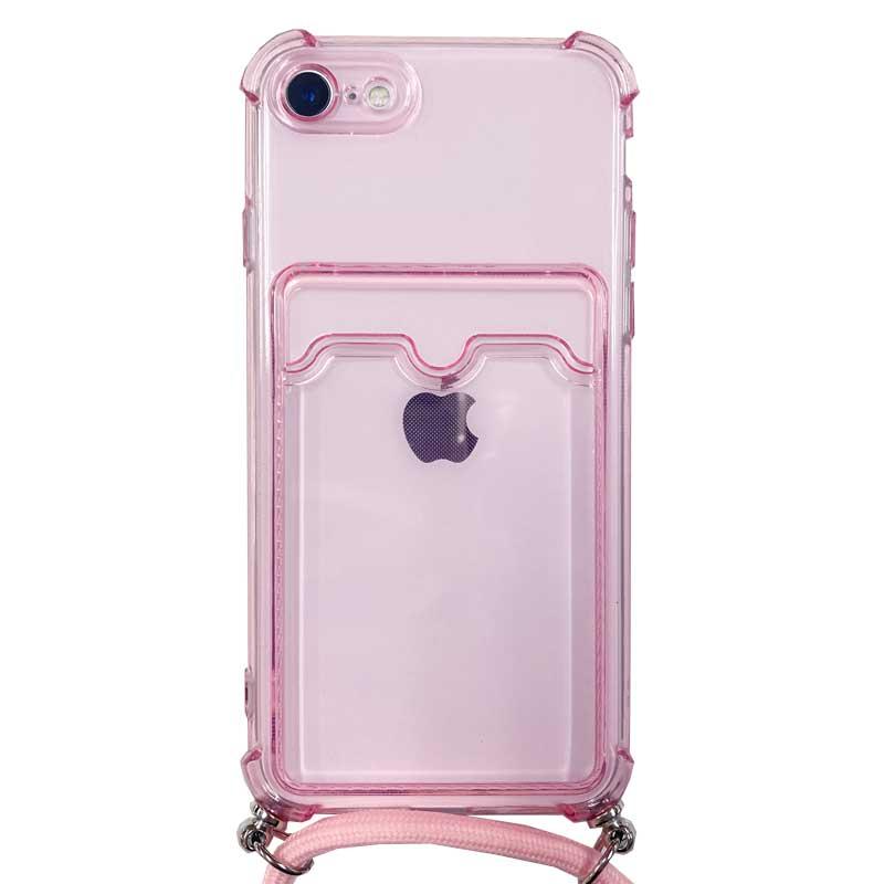 【送料無料】iPhoneSE3 iPhoneSE2 iPhone8 iPhone7 iPhone6 用　首掛けストラップ クリアカラーケース カードケース | iPhone SE（第3世代） | 03