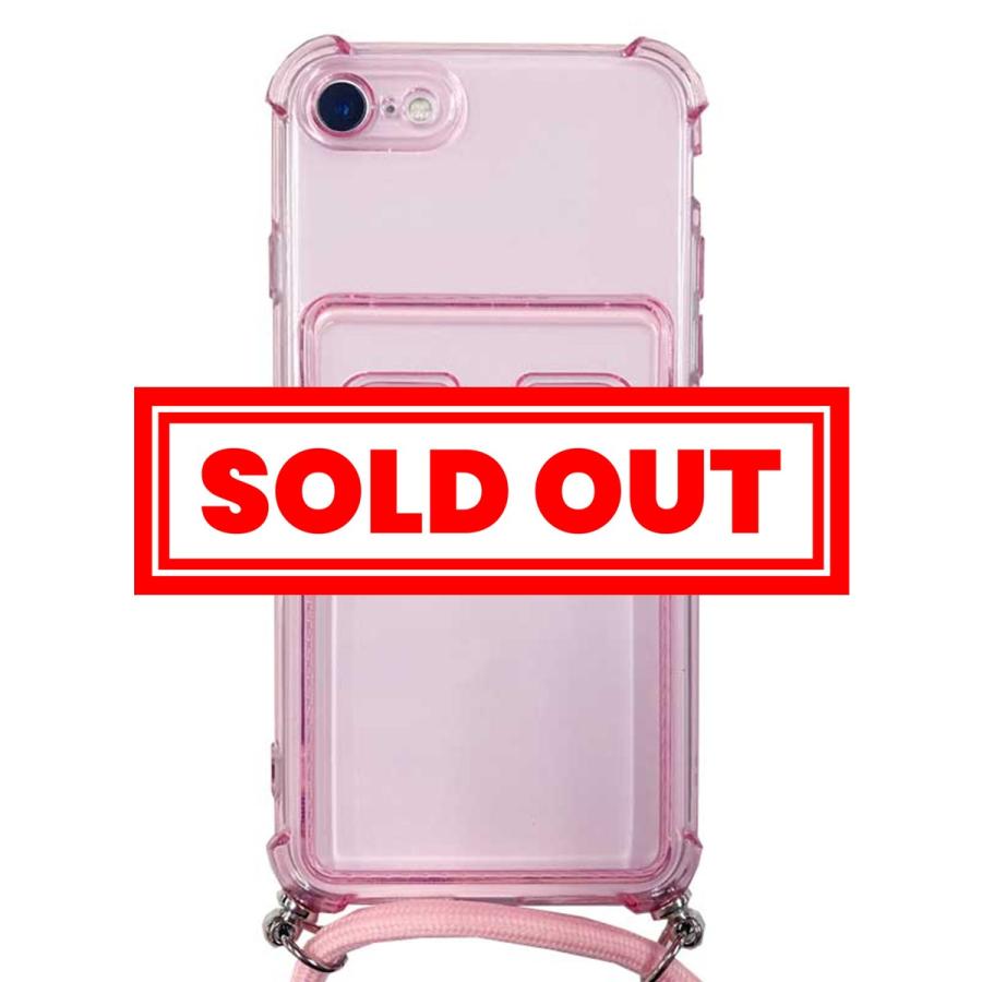 【送料無料】iPhoneSE3 iPhoneSE2 iPhone8 iPhone7 iPhone6 用　首掛けストラップ クリアカラーケース カードケース IPH-008CL | iPhone SE（第3世代） | 03
