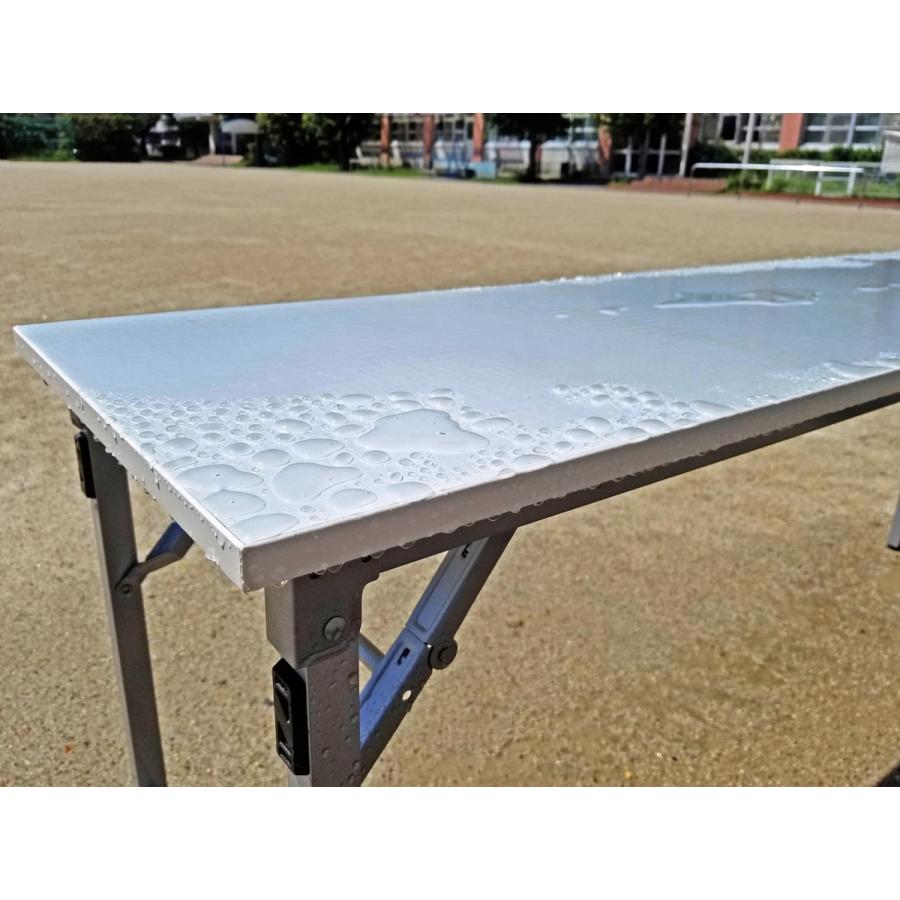 会議用折りたたみテーブル 450mm x 1200mm 二脚 折りたたみテーブル 棚無しタイプ 幅1200 奥行450 高さ700 NTH-1245