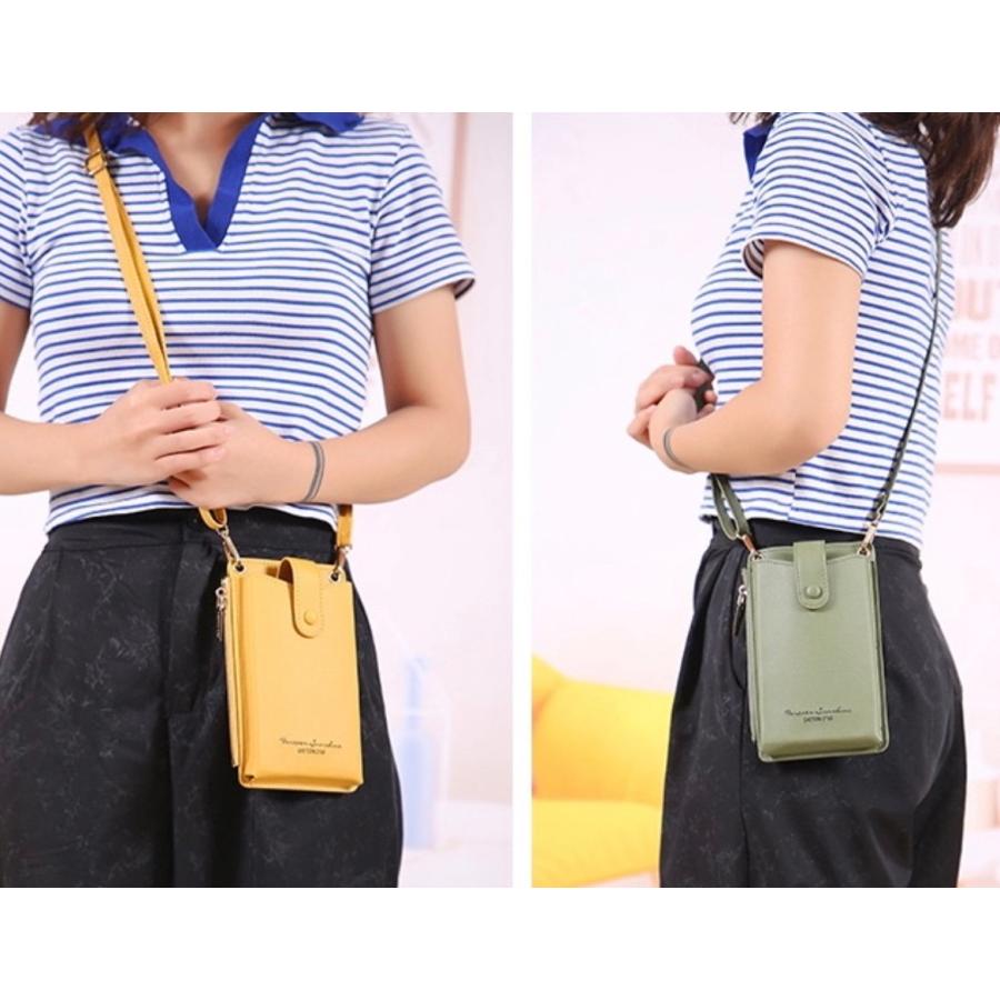 スマホポーチ ショルダー レディース レザー 革 ショルダーポーチ スマホポシェット お財布ポシェット 縦型 おしゃれ |  | 07