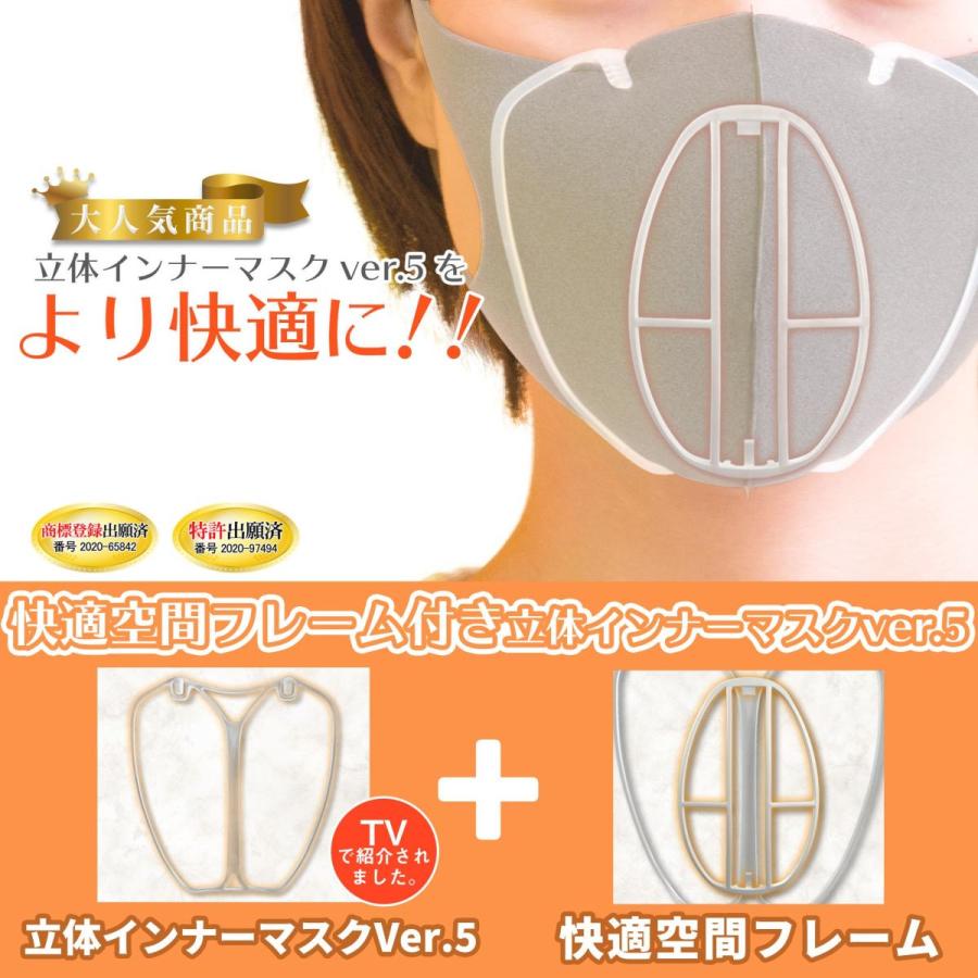 マスクフレーム]【快適空間フレーム付き】立体インナーマスク ver.5  