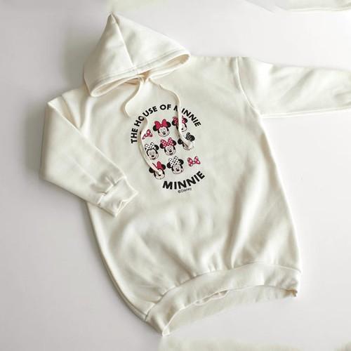 驚きの値段 ミニーマウスフェース 起毛ロングスウェットフード付きワンピース フォーマル ドレス スーツ Transparenciacorporativa Org Br