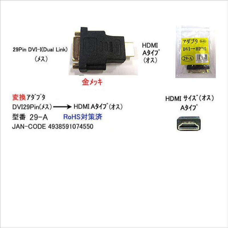 DVI-I(メス)?HDMI(オス)変換プラグ DVI-I 29ピン(メス)-HDMI A(オス)｜bgl-store｜02