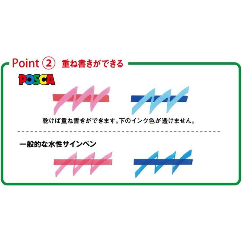 三菱鉛筆 水性ペン ポスカ 中字 丸芯 桃 10本 PC5M.13｜bgl-store｜06