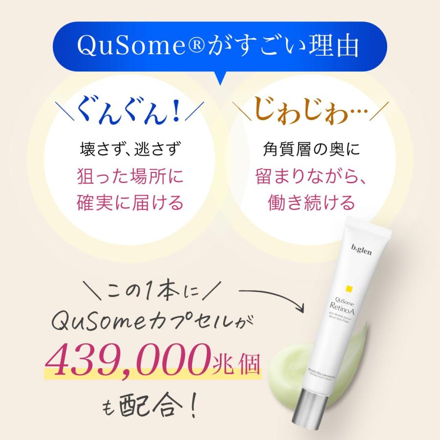 b.glen QuSome RetinoA 4本セット QuSomeレチノA｜年齢ラインに即効対策 進化した3種のビタミンA
