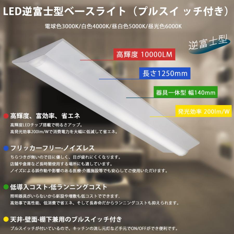 10台セット LED蛍光灯器具40W形 2灯式 逆富士 LED蛍光灯べ 10台セット LED蛍光灯器具40W形 2灯式 逆富士 LED蛍光灯べ