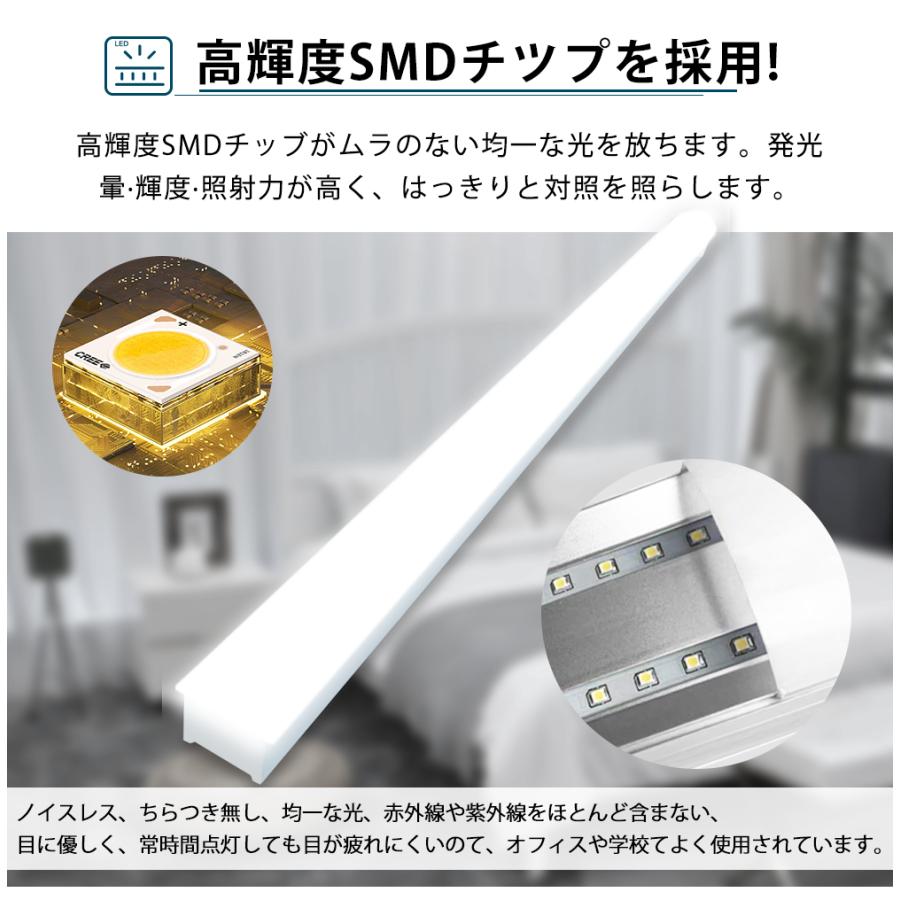 東芝　40WLEDトラフLEDランプ付き２台 2台 LED蛍光灯 40w形 器具一体型 トラフ型 消費電力50W 高輝度10000lm