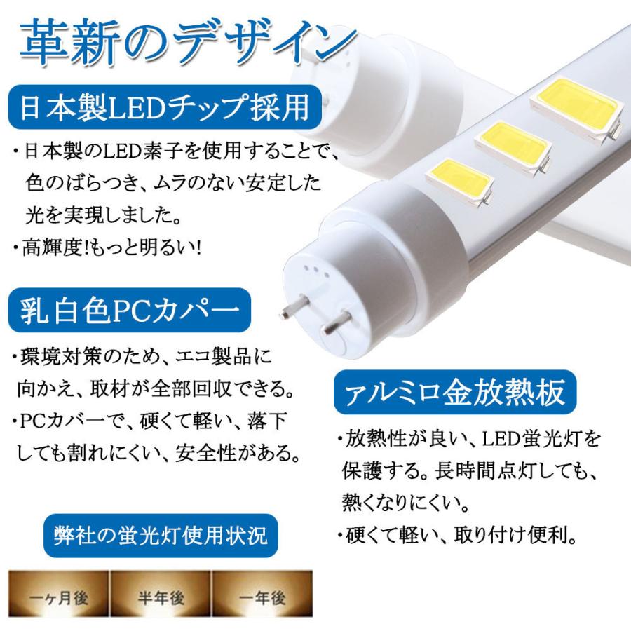 20W形工事不要 10W LED直管蛍光灯 FLグロー式 FLRラビッド式 FHF